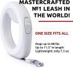 Hands Free Retractable Dog Leash for Small Medium and Large Dogs Reflective Dog Leash with One Handed Brake Lock 9.5Ft White