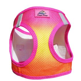 American River Choke Free Dog Harness (Color: Raspberry Pink and Orange, size: 2X-Large)