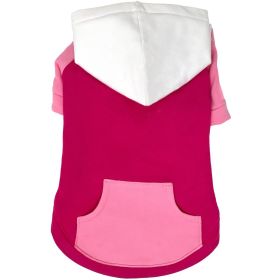 Color-Block Flex Fit Hoodie (Color: Pink on Pink, size: 3X-Large)